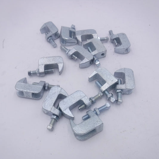 13 Pack PRC Univ Beam Clamp 3/8" Rod 1/1/4" Max Jaw Opening Electrogalvanize