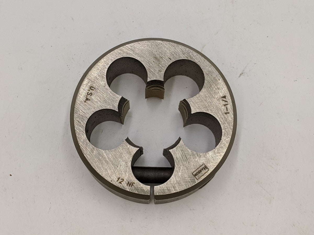 1 Piece Hanson Adjustable Die 1-1/4" 12NF 3" Outer Diameter 1.25in Carbon Steel
