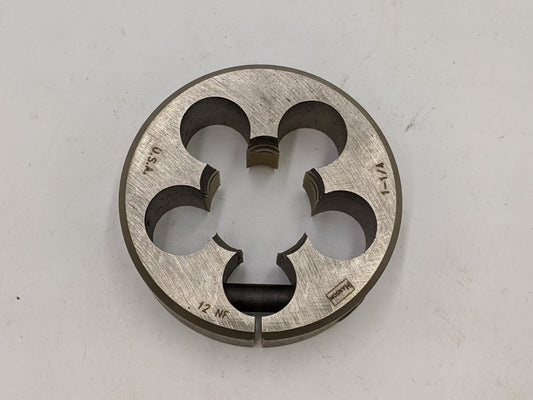 1 Piece Hanson Adjustable Die 1-1/4" 12NF 3" Outer Diameter 1.25in Carbon Steel
