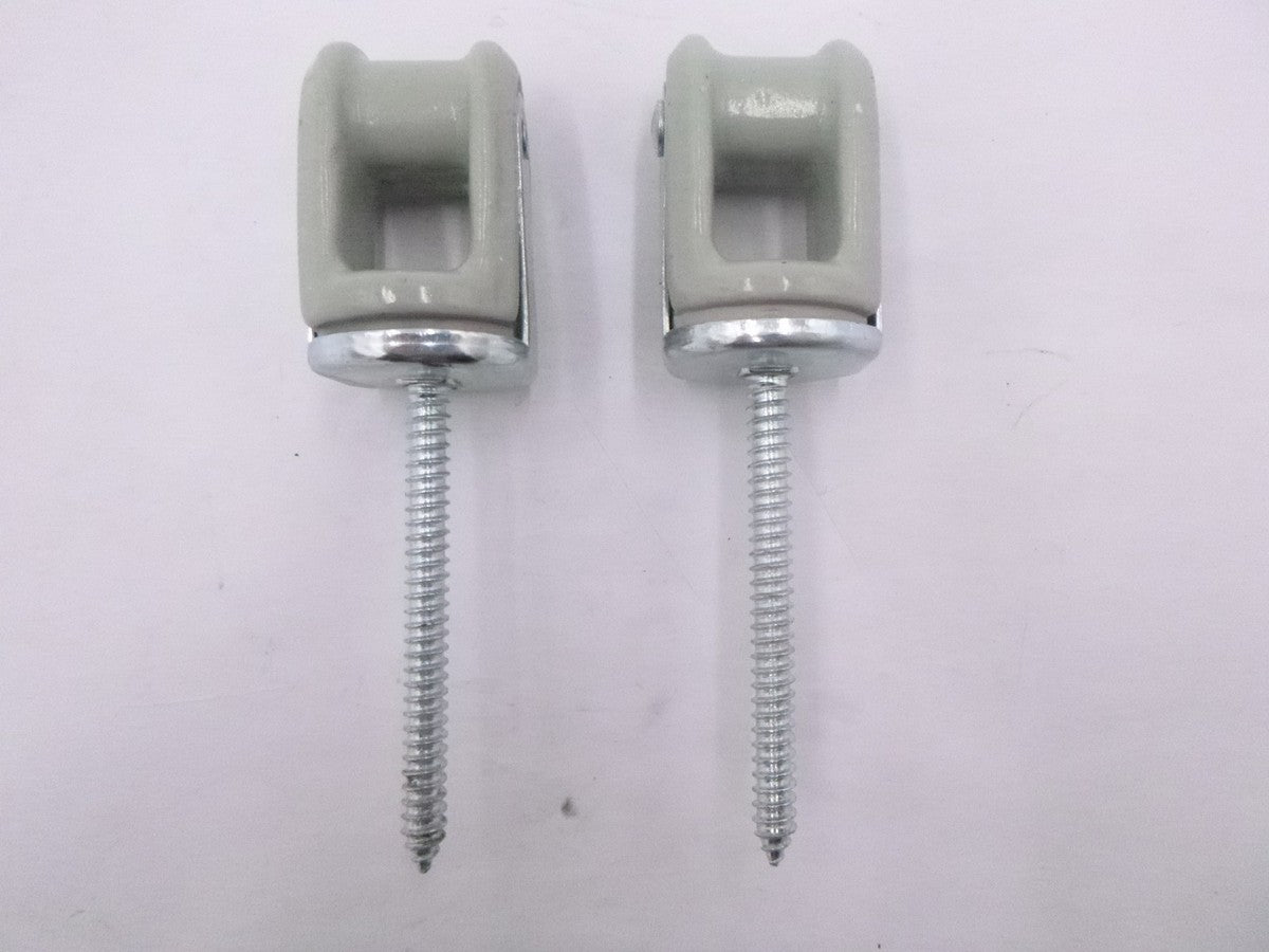 2 Pack Morris 21896 Heavy Duty Reinforced Porcelain Wireholders 3/8" x 2-1/4"
