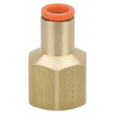 Smc Kq2f11-36A Female Adapter, Push-To-Connect X Fnpt, 3/8 In Tube Od, 3/8 In