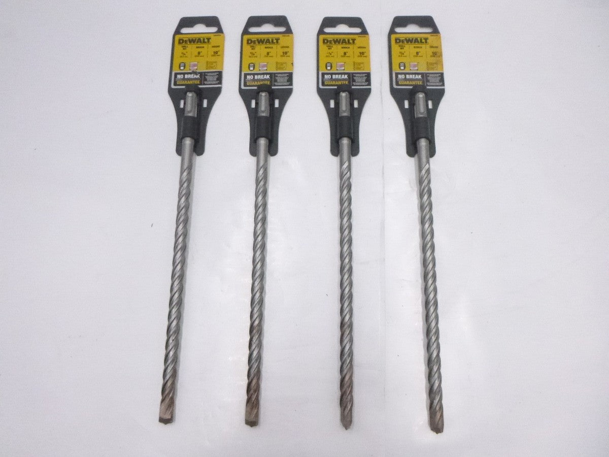 4 Pack DeWalt 3/8"x 8"x 10" Rock Carbide Drill Bits DW5429