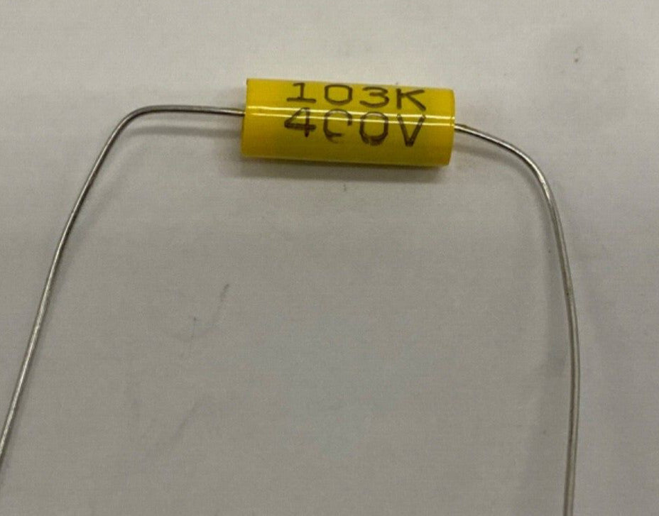 metalized film capacitor axial lead 0.01uf/400V, 103K400V