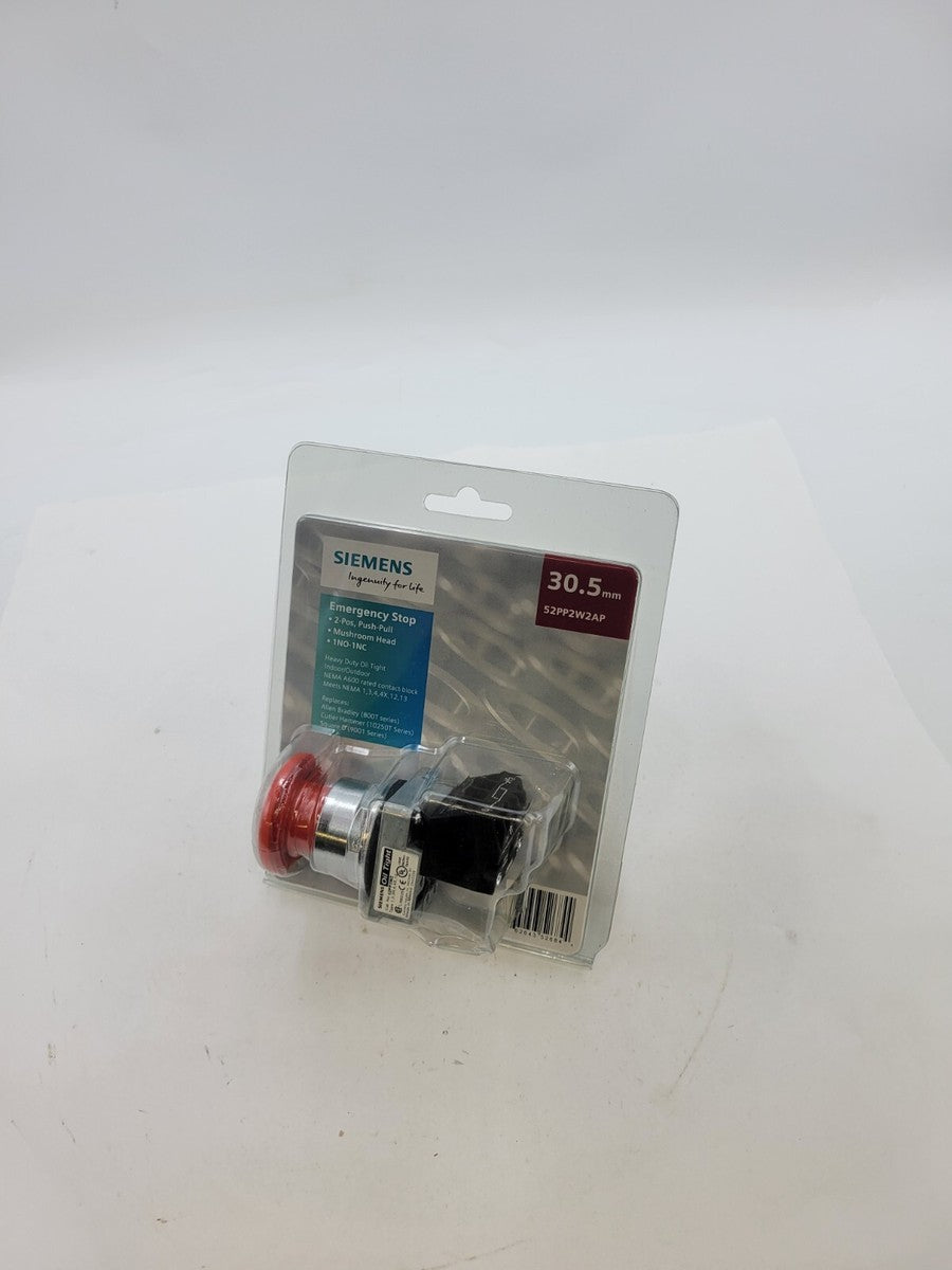 Siemens 52PP2W2AP Oil Tight Emergency Stop Push Button Switch 30.5mm 2 Position