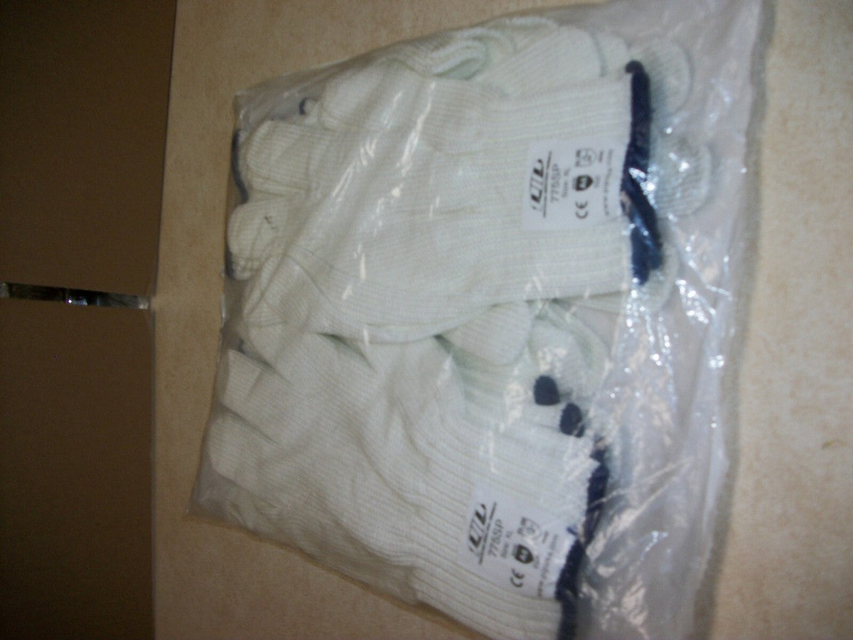 LOT OF 12 NEW PIP BRAND CUT RESISTANT GLOVES 775SP  5S  SIZE XL WHITE 12 SINGLES