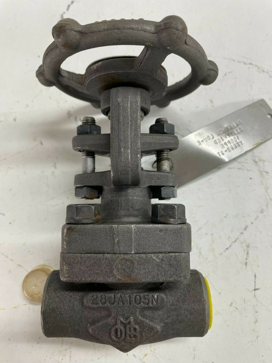 OMB 810 Gate Valve 1/2" Class 800 THRD x SW Ends A105N Forged Steel  API Trim #8