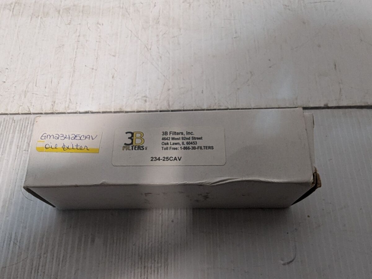3B Filters 234-25CAV Oil Filter Element, 1.7" OD x 6.5" Length 