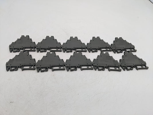 10 Piece Set Wieland WK2,5-3D.../U Terminal Block 22-12 AWG 300 Volt - Gray