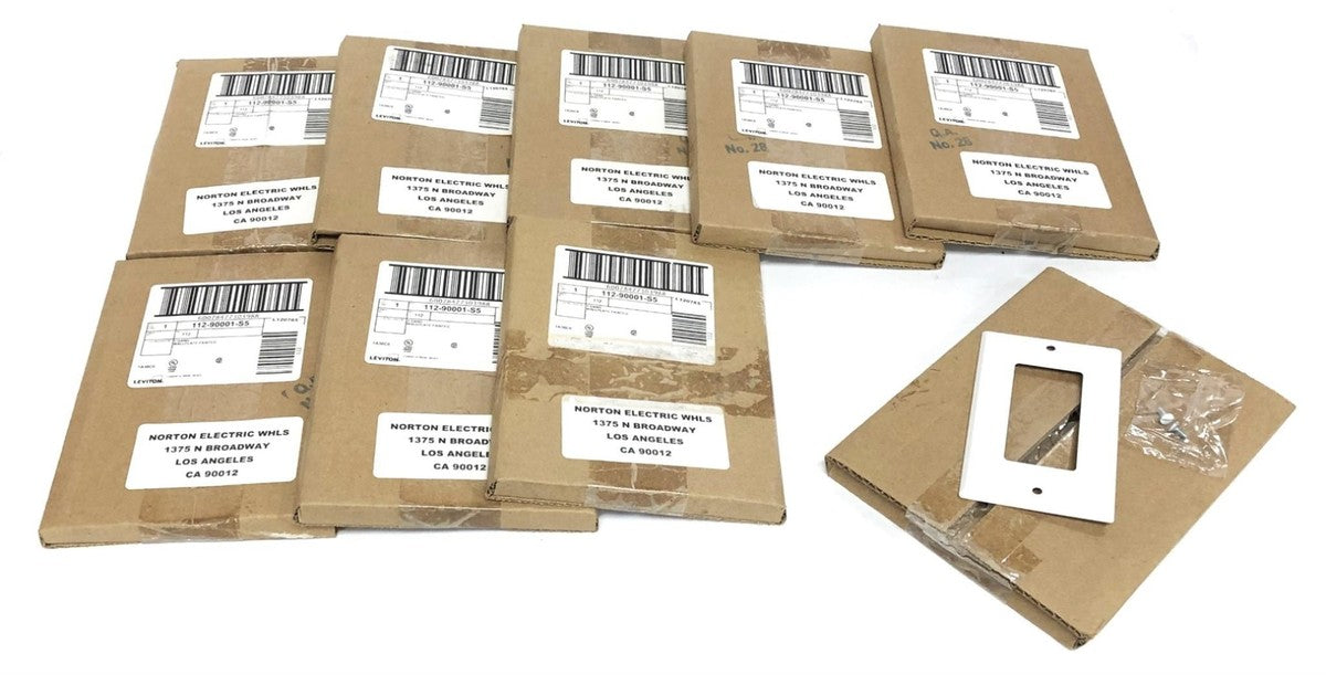 Leviton 1-Gang Painted Wallplate 112-90001-S5 [Lot of 9] NOS