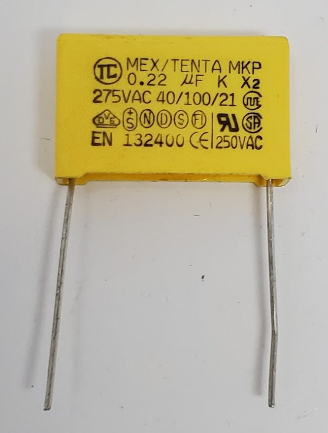 Lot of 20 - MEX/TENTA - XRY MKP X2 - 0.22uF 275VAC Metal Poly Capacitor EMI/RFI 