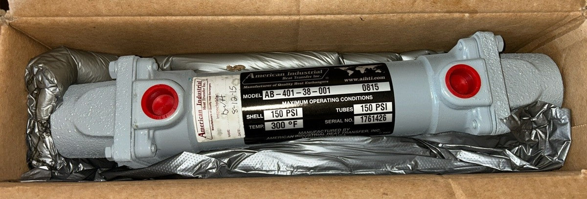 NEW! AMERICAN INDUSTRIAL AB-401-38-001 0815 HEAT EXCHANGER.        Q1