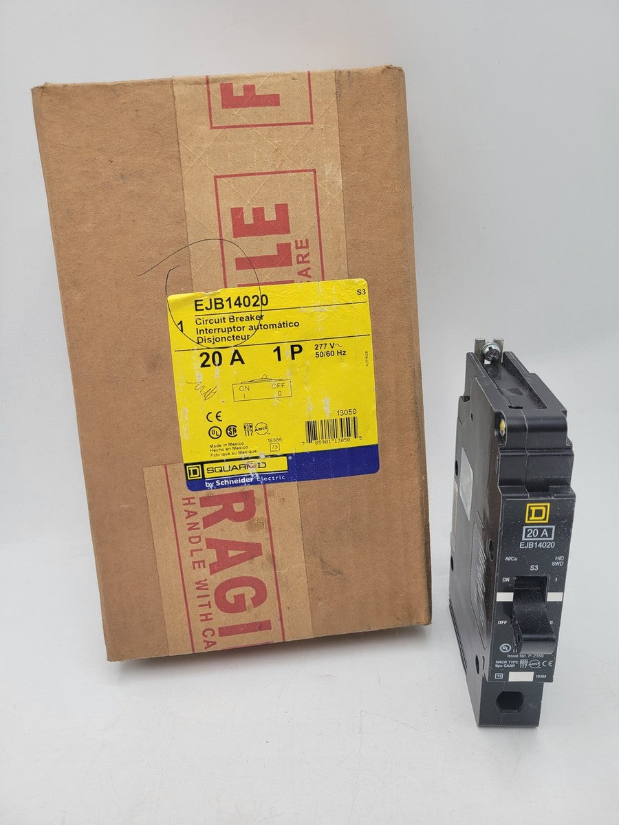 Square D EJB14020 Bolt-On Circuit Breaker 20A 1P 277V Series 3