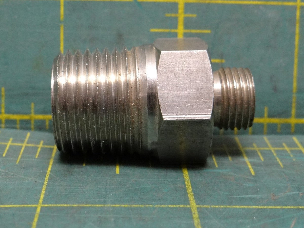 Unbranded Steel 1/2" NPT Male - 1/2"-20 Male Adaptor Fitting Union Connector