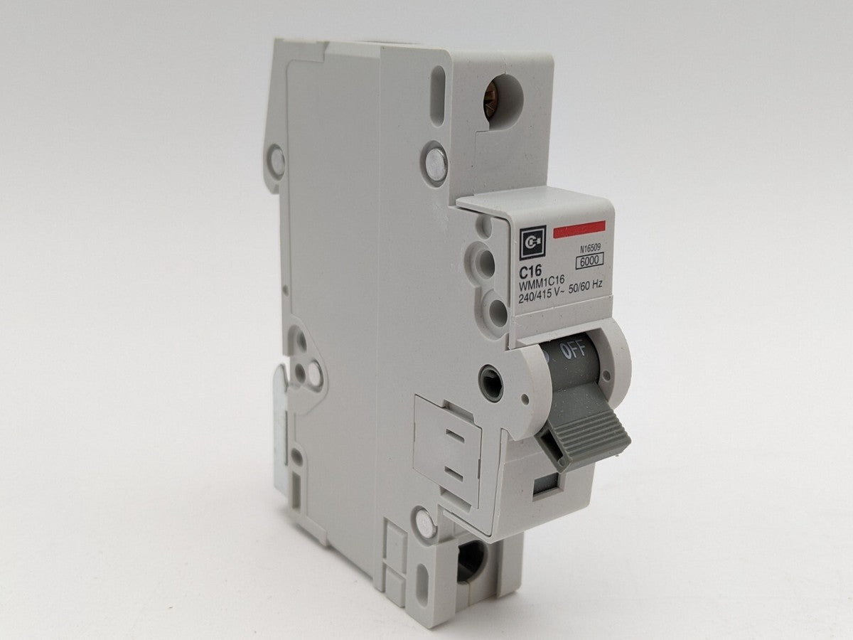 Cutler Hammer	WMM1C16 Miniature Circuit Breaker 16 Amp 1 Pole 6kA 240/415 VAC