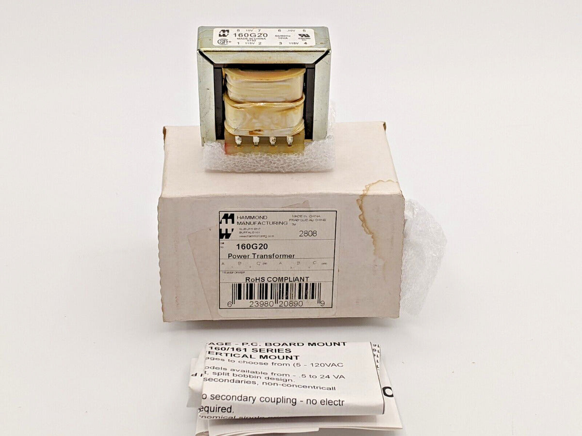 Hammond 160G20 Transformer Through Hole 115-230 Volt to 20 Volt 10VA 50/60Hz