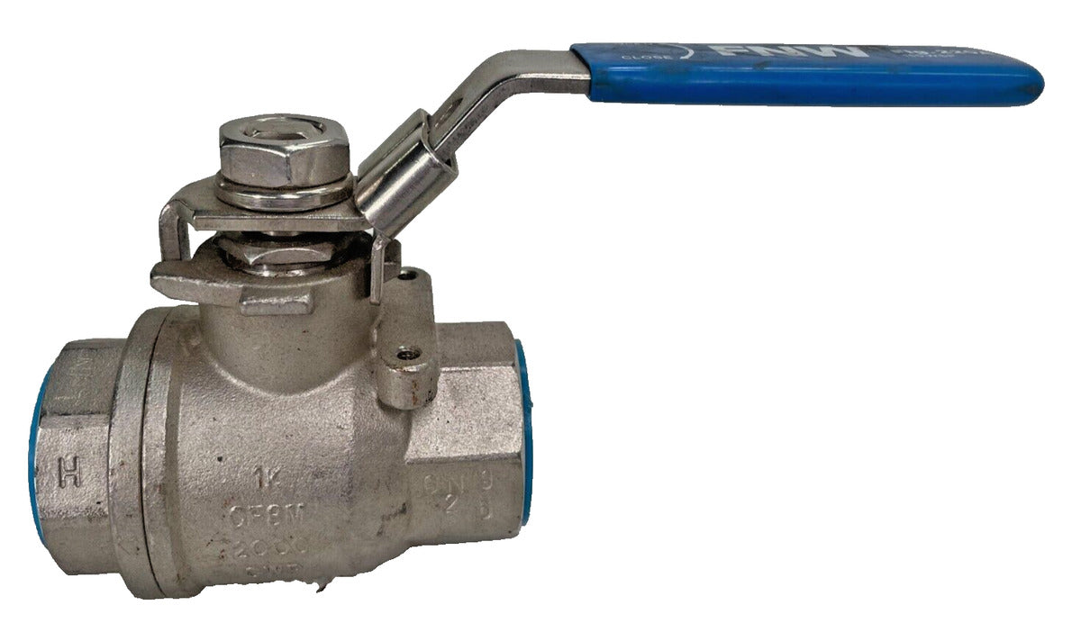 FNW 220A Stainless Steel Ball Valve 1" NPT 150-Psi Steam, 2000-psi CWP Lever Op.