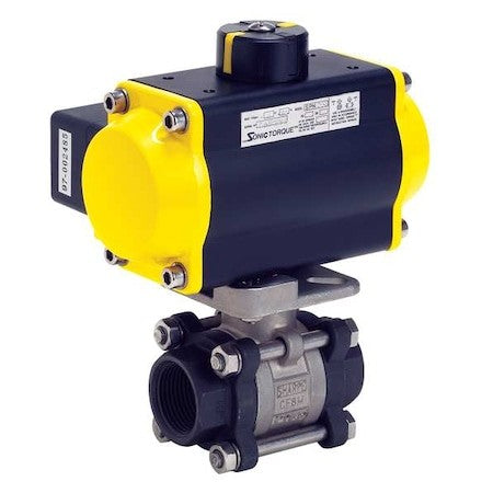 Sharpe Valves 4353003820 1" Fnpt Carbon Steel Pneumatic Ball Valve Inline