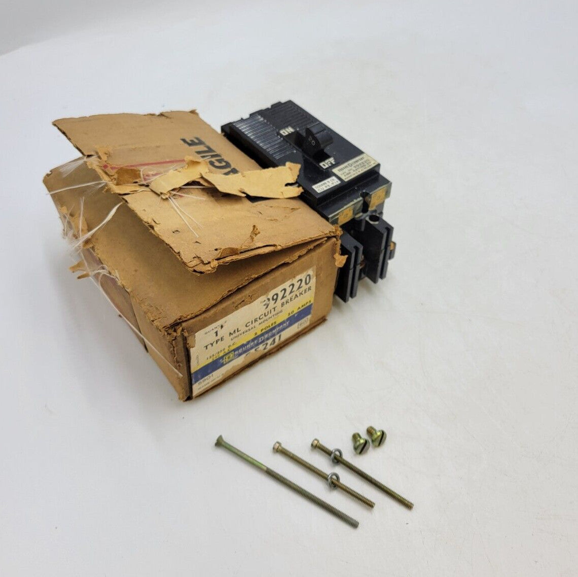 Square D 992220 Bolt On Circuit Breaker 20A 2P 240V 1PH Type ML 20 Amp 2 Pole