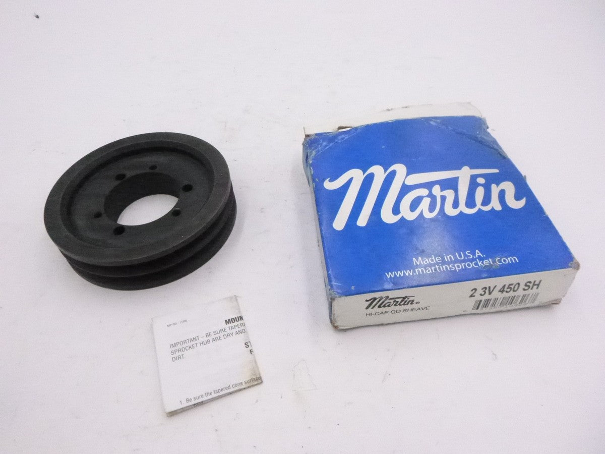 Martin Bushing Bore V-Belt Pulley 2 Groove 2 3V 450 SH
