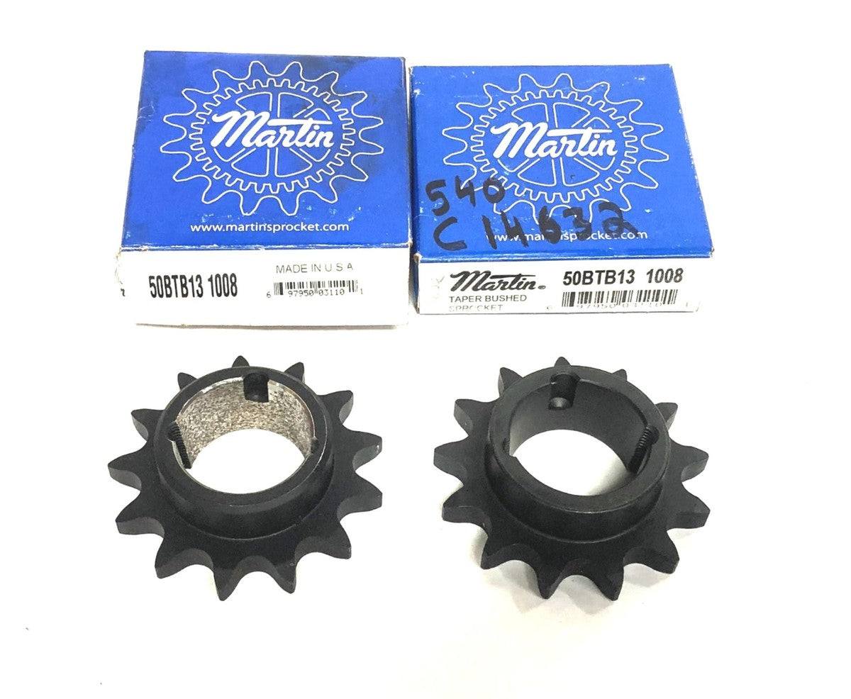 Martin 13 Tooth 1.33X1.80 Inch Taper Bushed Sprocket 50BTB1 1008 [Lot of 3] NOS
