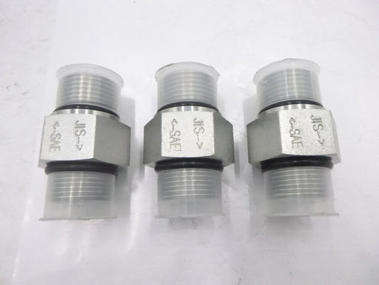 3 Pack Reducing Hex Nipple ZUSA-PF-7833 1/2"x 3/8" 304 Stainless Steel