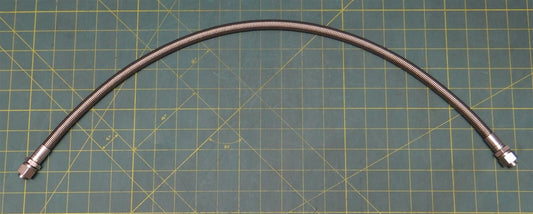28" Weatherhead H24304 PTFE Hose SS Braid w/ 1/2" Duolok Compression Fittings