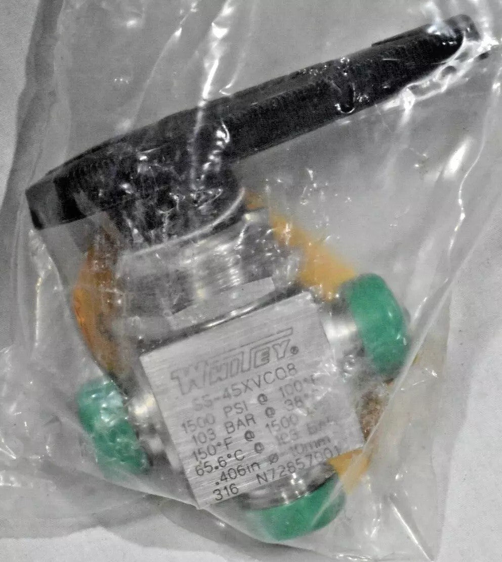 Whitey Swagelok SS-45XVCO8 Stainless Steel 3-Way Ball Valve SS-45XVC08