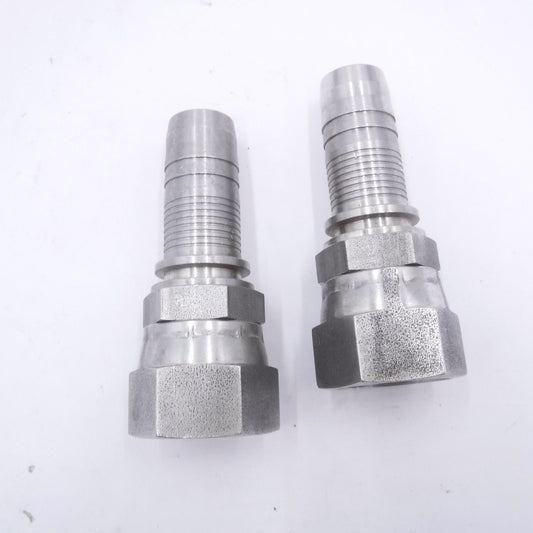 2 Pack 1" JIC Swivel x HYDRAULIC HOSETAIL Fitting In Stainless Steel