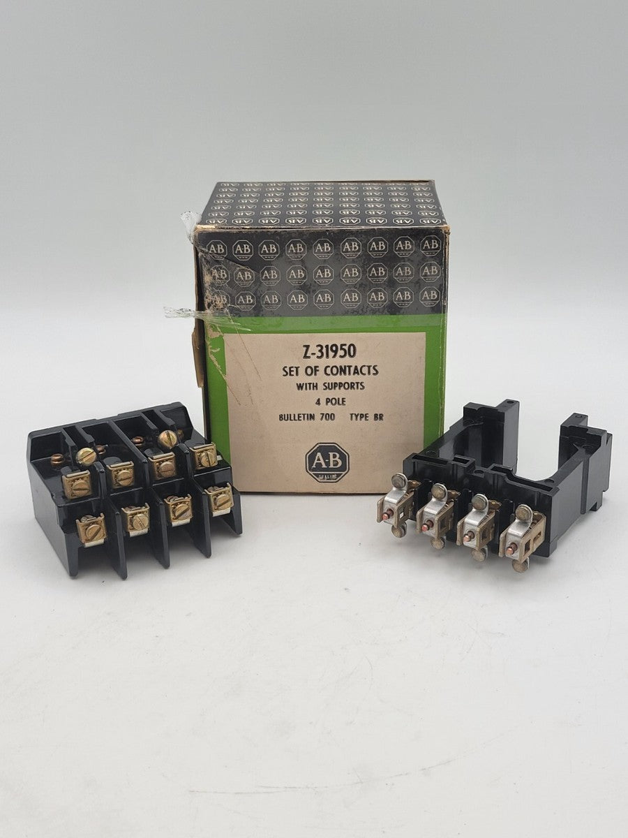 Allen-Bradley Z-31950 Bulletin 700 Set Of Contacts with Supports 4 Pole Type BR