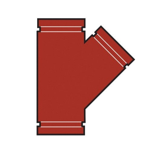Victaulic 8" Style 30 Lateral 45-Degree Grooved End Pipe Fitting
