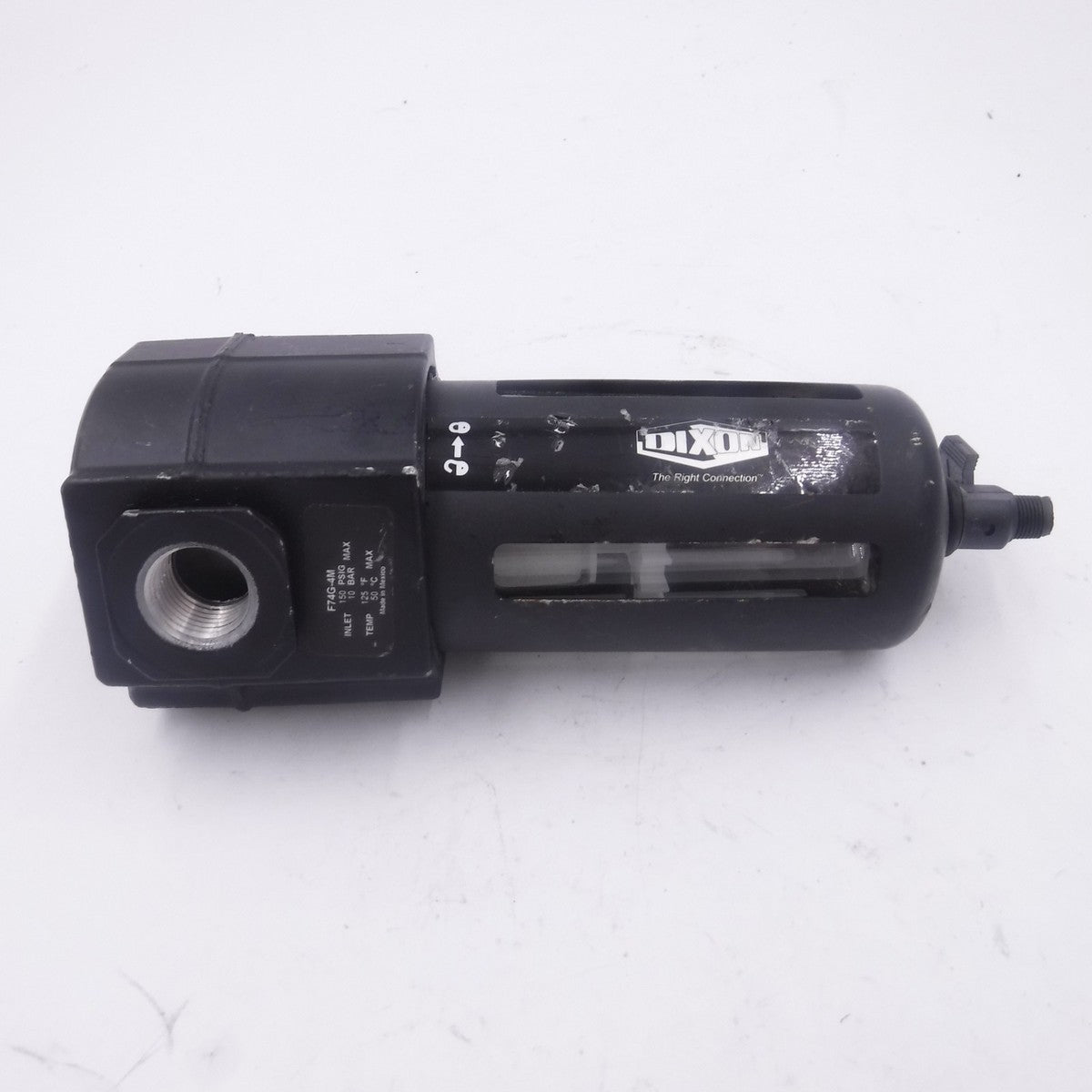 Dixon Valve F74G-4M Compressed Air Filter w/ 1/4 Turn Manual Drain 1/2" PTF Port