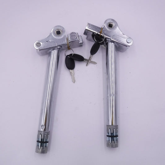 2 Pack Integrated Lock Bicycle Seat Post 24.5mm W/2 Keys