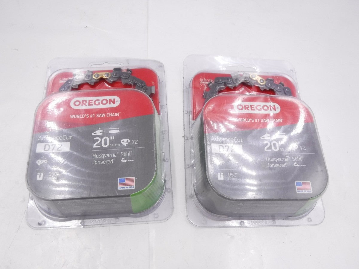 2 Pack OEM Oregon 20" Bar 72 Drive Lin Advancecut Chainsaw Chains For Husqvarna