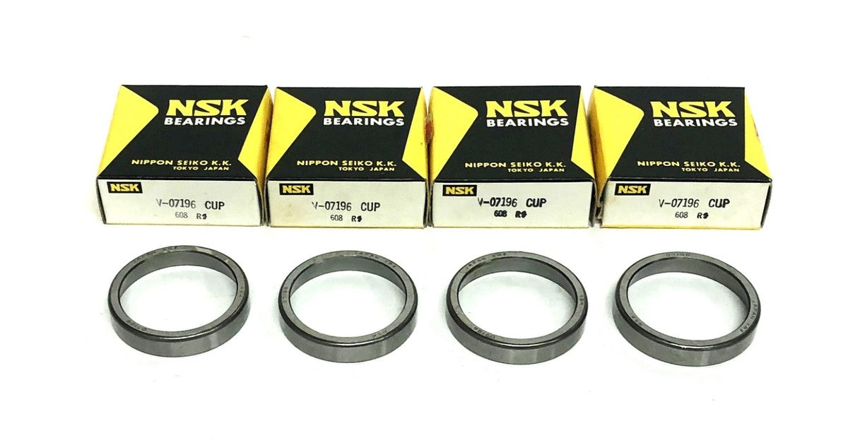 NSK Bearing Tapered Roller Bearing Cup V-07196 (07196) [Lot of 4] NOS