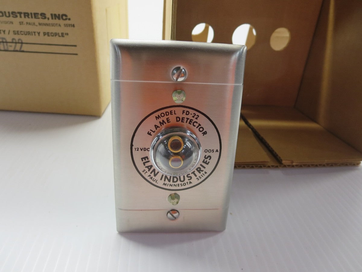 Elan Industries FD-22 Flame Detector 12VDC 0.005A W/Installation Parts NEW