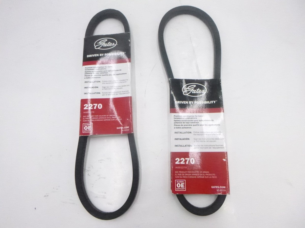 2 Pack Gates Truflex V-Belt 2270 1/2"x 27" For Cummins C-180-CI Base