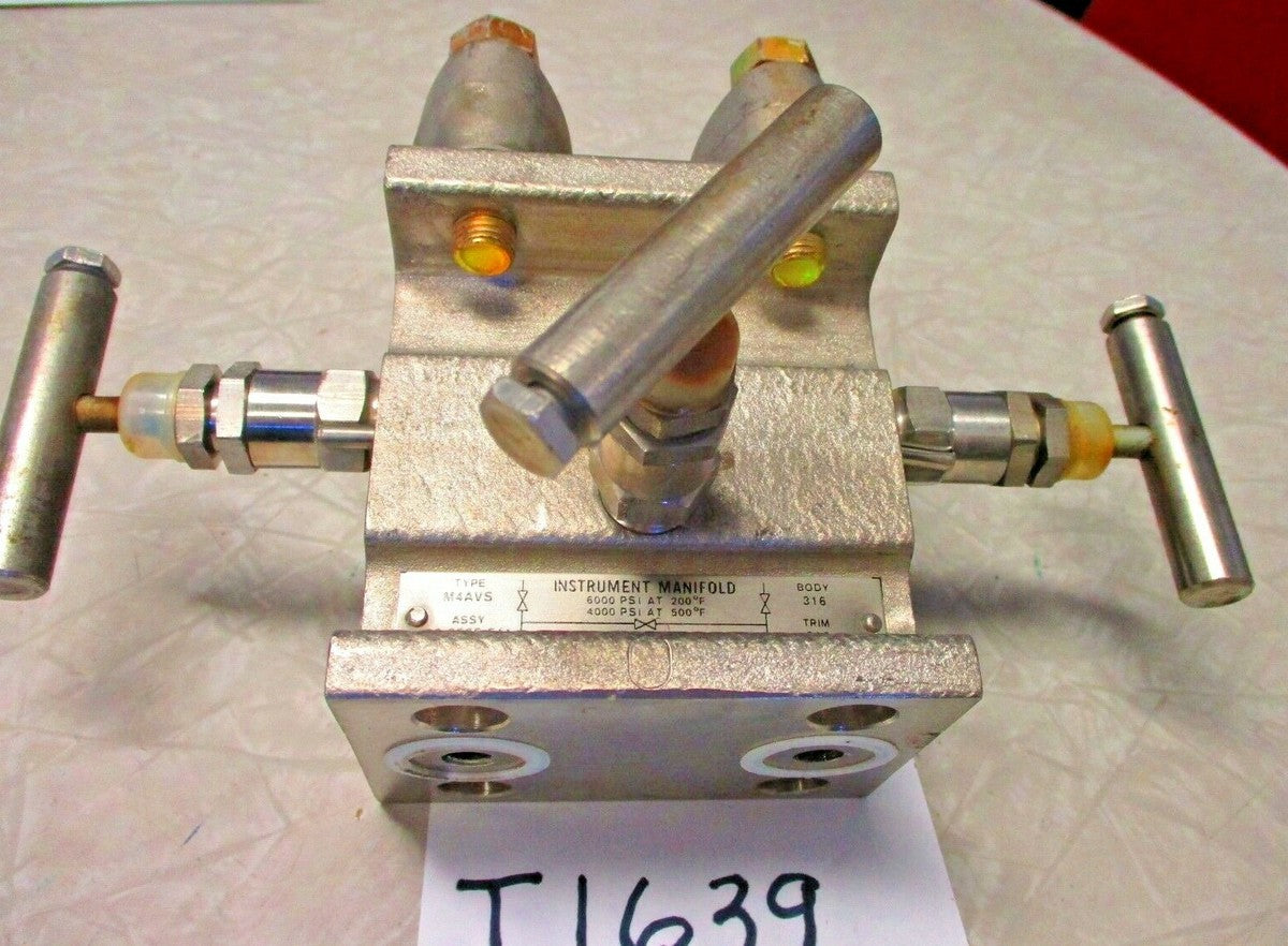 Anderson Greenwood M4AVS 3-Valve Differential Pressure Manifold M4A Series 316SS