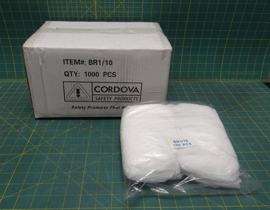 (Case of 500) Cordova BR1/10 Polypropylene Beard Cover, 18" Length, 9" Width