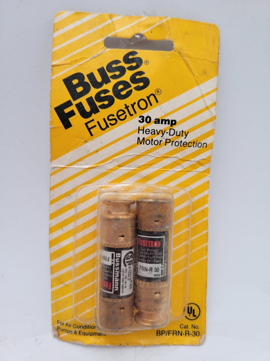 2Pc Buss Fusetron FRN-R-30 Class RK5 Fuse 30A 250V