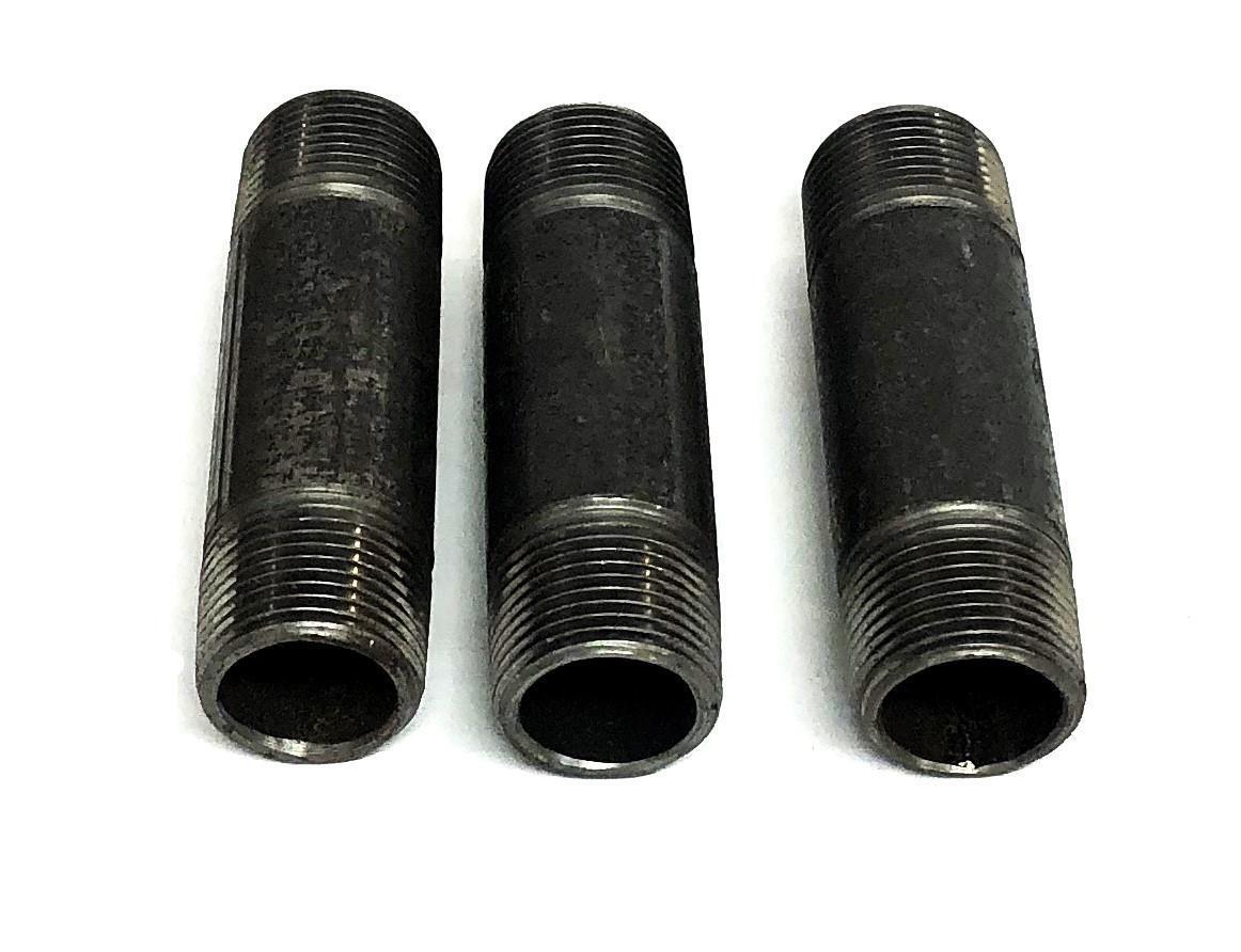 Fastenal 3/4X3-1/2 S40BLK Black Steel Seamless Pipe Nipple 66445 [Lot of 3] NOS
