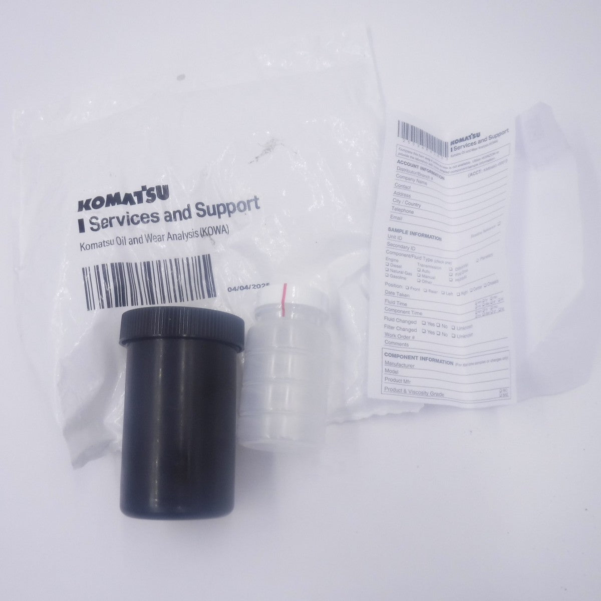 Genuine OEM Komatsu Oil And Wear Analysis Kit