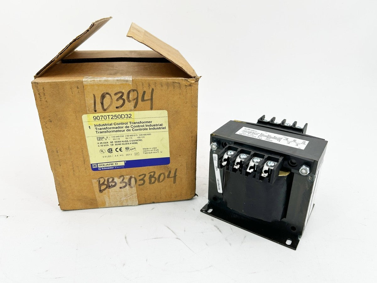 New Square D 9070T250D32 Transformer 250VA 110/120V 50/60Hz