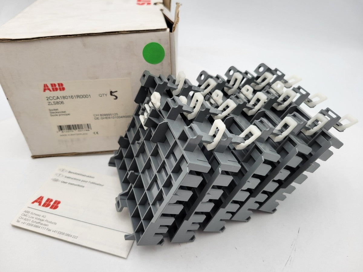 5 Piece ABB Smissline ZLS-806	Socket Base Module 400/690V L1,2,3,N 180mm Long