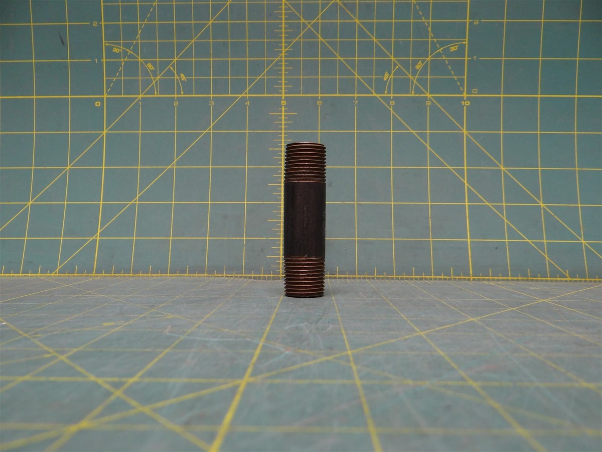 1/2" x 3" Pipe Fitting Nipple MNPT Steel Tapered Threaded both ends Schedule 10