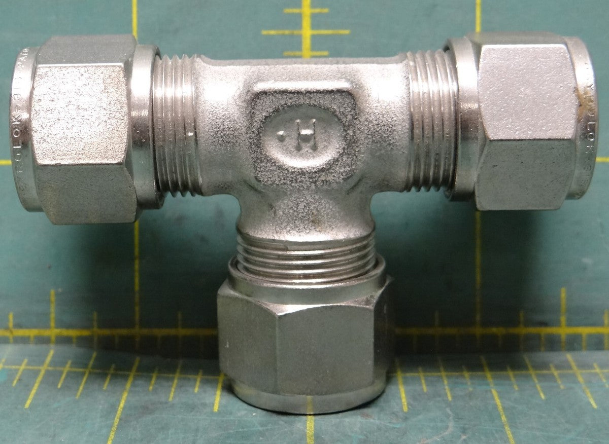 Gyrolok 8TTT 316, 1/2" Tube Fitting, Stainless Steel Union Tee