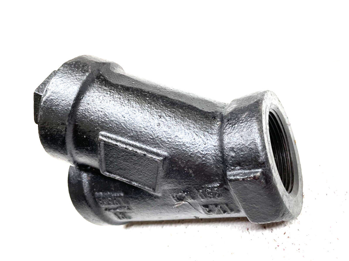 Cast Iron Y Strainer 1-1/2" NPT / 250 Psi SWP / 20-Mesh Screen / 3/4" Blow-off