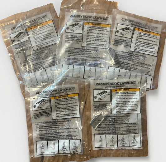 *QTY 5* Crosby SS-4055 Hook Latch Kit 1090045 1 Ton Carbon / 1-1/2 Ton Alloy. BA