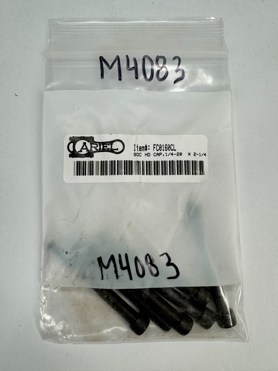 ARIEL FC0160CL SOC HD CAP SCREW 1/4"-20 x 2-1/4" Long  *NIB* (6 per Bag)