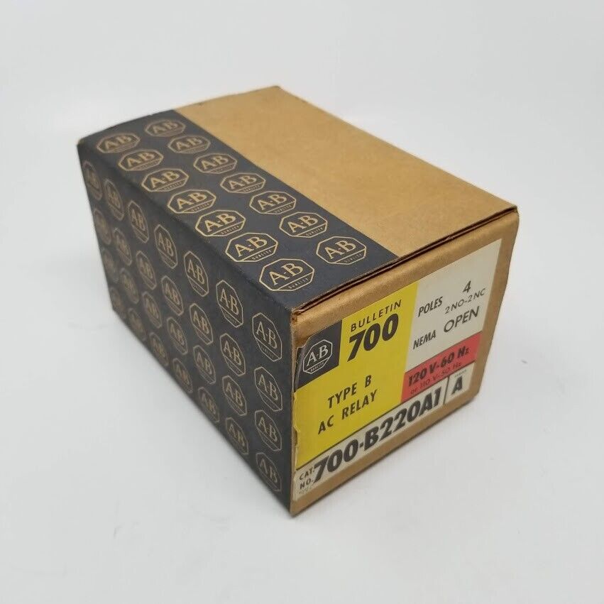 ALLEN BRADLEY 700-B220A1 / 700B220A1 Relay Contactor 120VAC 4P 2NO/2NC (IN BOX)