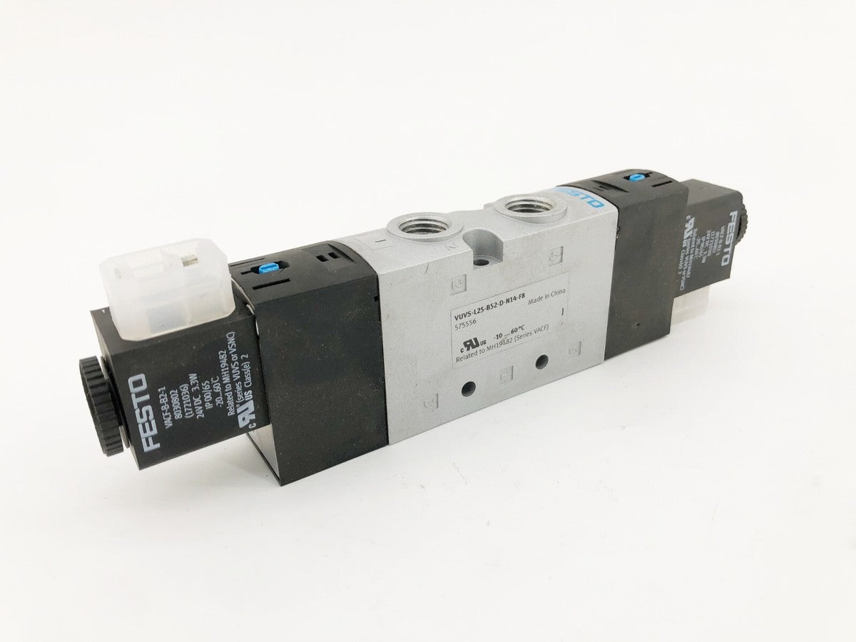 New Festo VUVS-L25-B52-D-N14-F8-1B2 Solenoid Valve 24VDC 3.3W 575556 - No Box